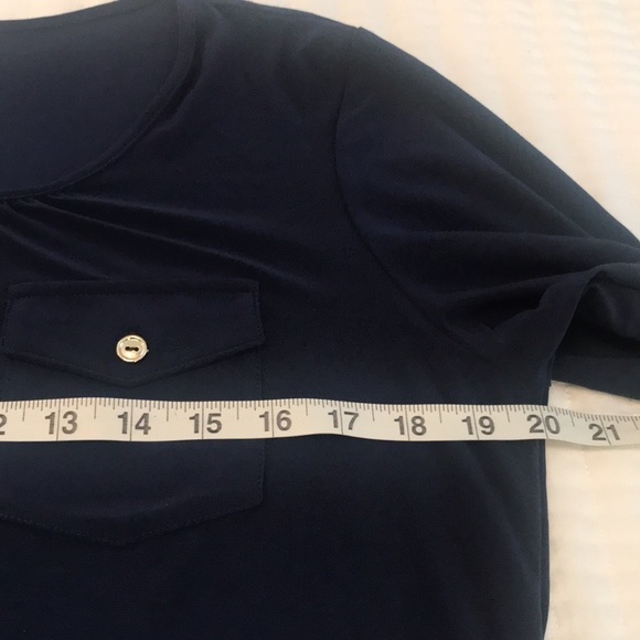 Perseption Petite Navy Top - Picture 8 of 11